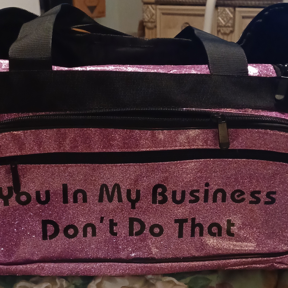 Pink Glitter Tote Bag